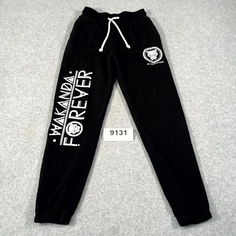 Black‎ Panther Sweatpants Mens S Black Fleece Cotton Wakanda Forever